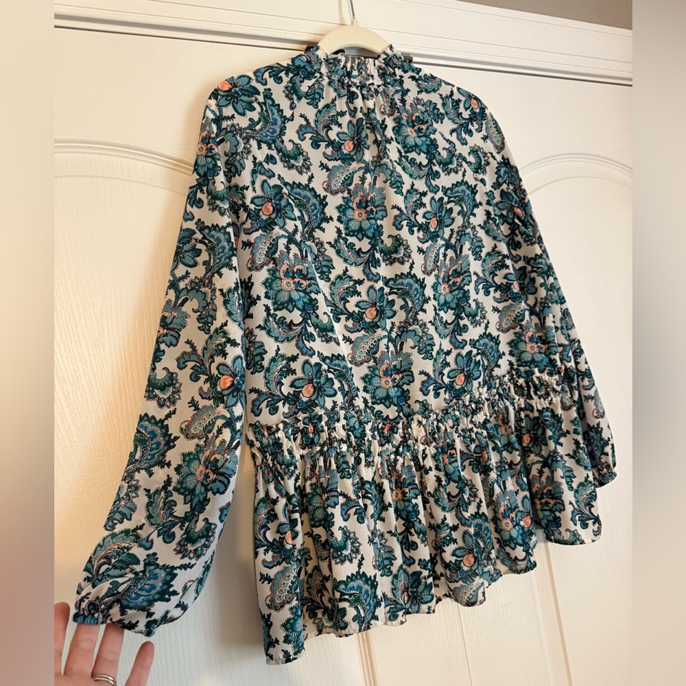 Loft Paisley Ruffle Neck Top - Picture 7 of 7
